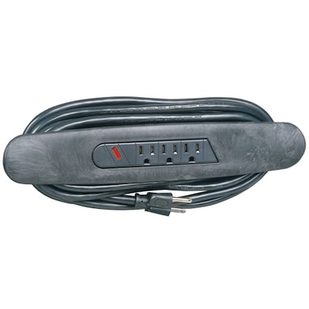 Global Industrial Power Strip, Surge, 10 ft., Black 241566